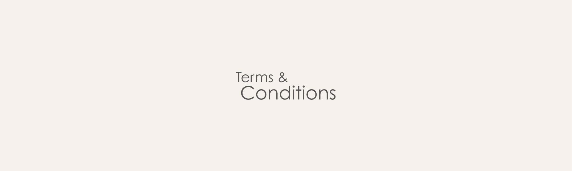 Terms and conditions